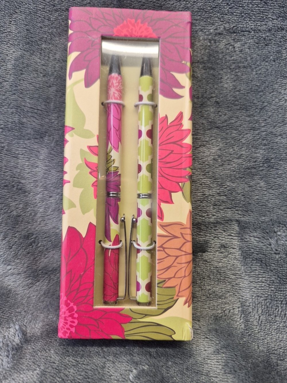 Vera Bradley Floral Pen & Pencil Set - Pink & Lime